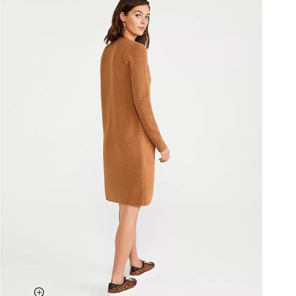 D-9 Ann Taylor Chestnut faux suede and knit dress size Petite X-Small - Picture 2 of 2